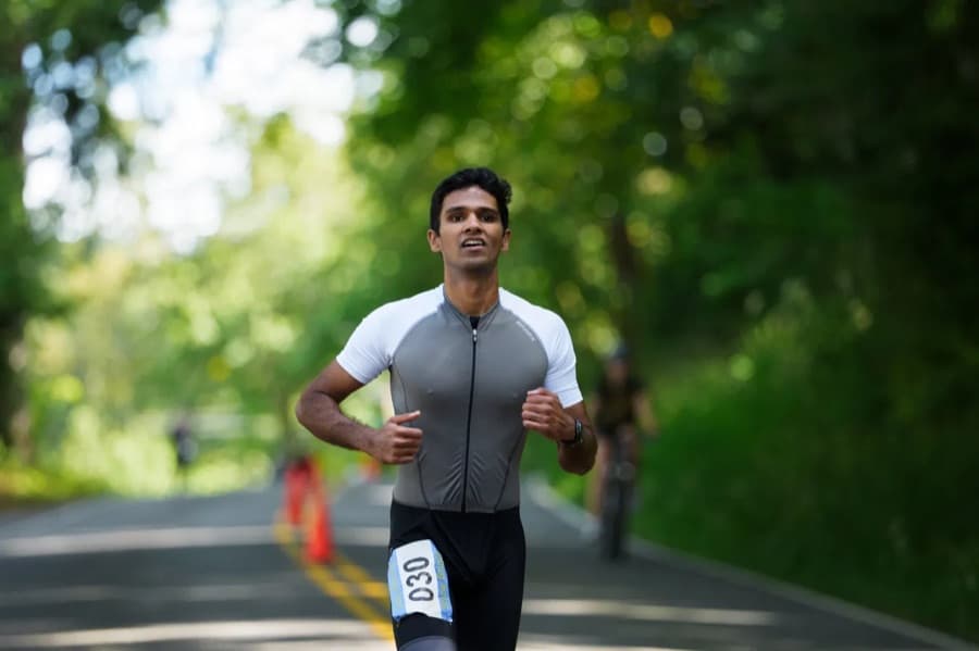 Sid at the Sprint Triathlon